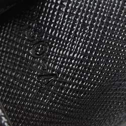 Prada Black Saffiano Leather Badge Holder