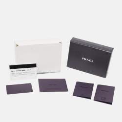 مملوكة مسبقًا Prada Orange Saffiano Leather Badge Holder