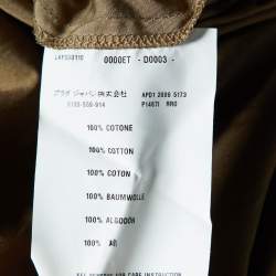 Prada Green Tie-Dye Cotton Smocked Knee Length Skirt M