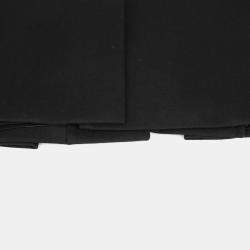 Prada Black Wool Pleated Detail Coat Size 36 