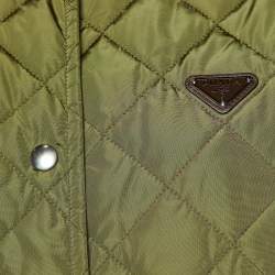 Pre Owned Prada Military Green Re-Nylon Quilted Light Jacket S
