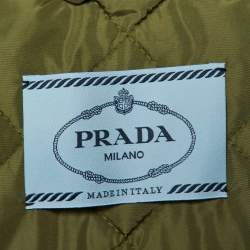 Pre Owned Prada Military Green Re-Nylon Quilted Light Jacket S