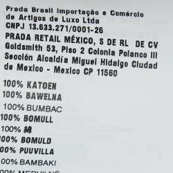 مملوكة مسبقًا Prada White Poplin Long Sleeve Shirt with Tie XS