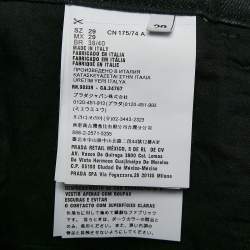 Pre Owned Prada Black Washed Denim Jeans M Waist 29"
