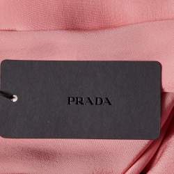 Prada Pink Silk Pleated Midi Dress M