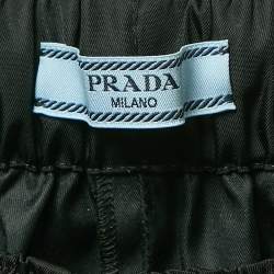 Prada Black R-Nylon Triangle Pocket Detail Shorts XXS