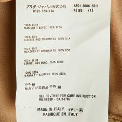 Pre Owned توب برادا حرير ساتان بيج بكسرات مقاس كبير