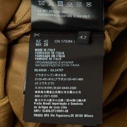 Pre Owned Prada Light Brown Suede Button Front Jacket M