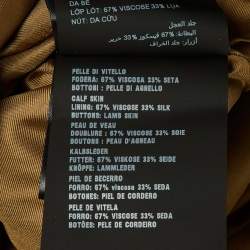 Pre Owned Prada Light Brown Suede Button Front Jacket M