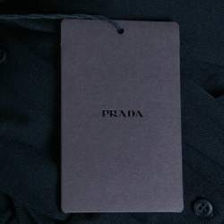 Pre Owned كارديغان برادا صوف بكر أزرار أزرق كحلي مقاس صغير - إكس سمول