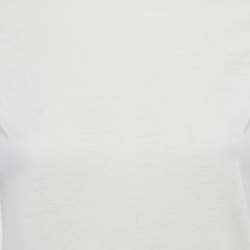 مملوكة مسبقًا Prada White Jersey Crew Neck T-Shirt XS