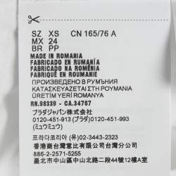 Pre Owned Prada White Cotton Knit T-Shirt XS