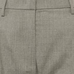 Pre Owned Prada Grey Wool Pleated Formal Trousers XS