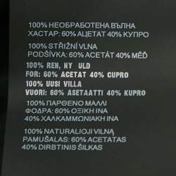 Pre Owned تنورة برادا صوف رمادي ذات طيات ميدي مقاس صغير جدًا (إكس - سمول)