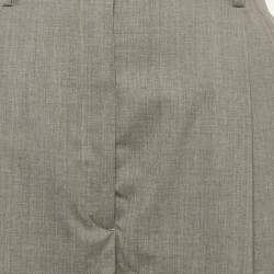 مملوكة مسبقًا Prada Grey Wool Pleated Trousers S