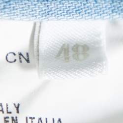 مملوكة مسبقًا Prada Blue Denim Flared Belted Midi Skirt L