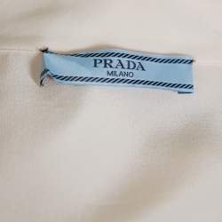 Prada Cream Silk Button Front Shirt M