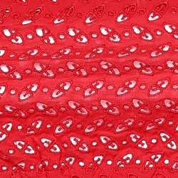 Pre Owned Prada Red Cutwork Lace Strapless Bustier S