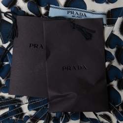 Prada White Lips & Hearts Print Silk Front Tie Neck Shirt S