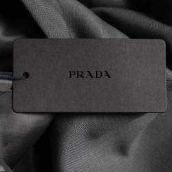 Pre Owned Prada Grey Mohair Wool Double-Slit Pencil Skirt S