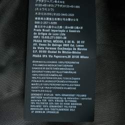 Prada Black Re-Nylon Gabardine Belted Puffer Jacket S