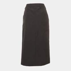 Prada Grey Mohair Pencil Skirt S