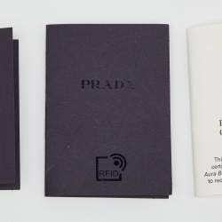 Prada Multicolor Saffiano Leather Bifold Card Holder