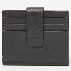 Prada Multicolor Saffiano Leather Bifold Card Holder