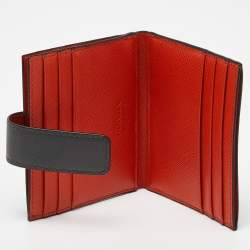 Prada Multicolor Saffiano Leather Bifold Card Holder