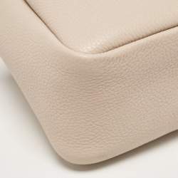 Pre Owned Prada Light Beige Vitello Daino Soft Leather Mini Dynamique Tote