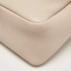 Pre Owned Prada Light Beige Vitello Daino Soft Leather Mini Dynamique Tote