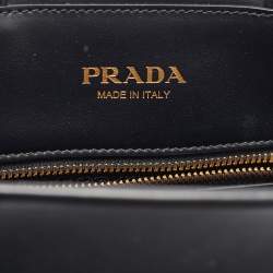 Prada Black Soft Calf Leather Medium Symbole Tote