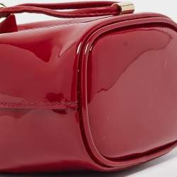 Prada Cherry Red Patent Leather Mini Chain Pouch