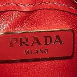 Prada Cherry Red Patent Leather Mini Chain Pouch