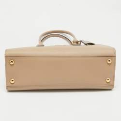 Pre Owned Prada Beige Saffiano and Soft City Leather Tote
