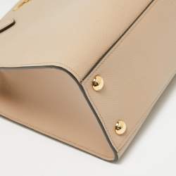 Pre Owned Prada Beige Saffiano and Soft City Leather Tote