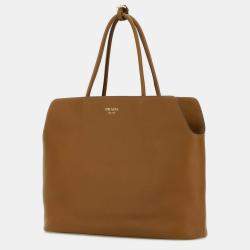 Prada Caramel Leather Shopping Bag