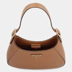 Prada Saddle Brown Calf Leather Shoulder Bag