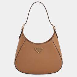 Prada Saddle Brown Calf Leather Shoulder Bag