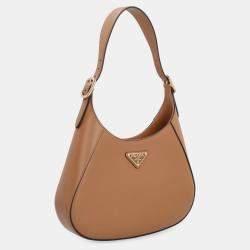 Prada Saddle Brown Calf Leather Shoulder Bag