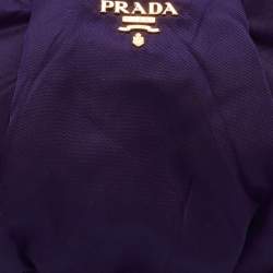 Prada Purple Pleated Nylon Wristlet Clutch