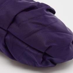 Prada Purple Pleated Nylon Wristlet Clutch