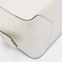 Prada White Softy Leather Supernova Satchel