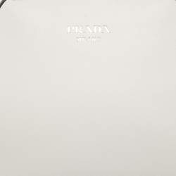 Prada White Softy Leather Supernova Satchel