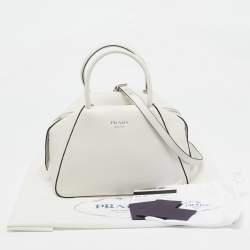 Prada White Softy Leather Supernova Satchel