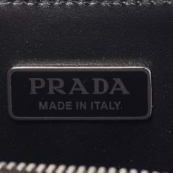 Prada Black Leather Triangle Pouch