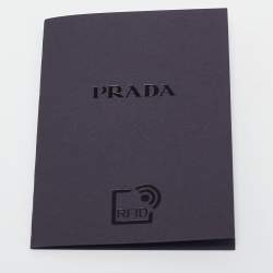 Prada Black Leather Triangle Pouch