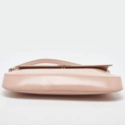 Prada Light Pink Leather Cleo Flap Shoulder Bag