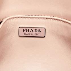 Prada Light Pink Leather Cleo Flap Shoulder Bag