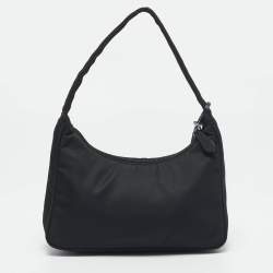 Prada Black Nylon Mini Re-Edition 2000 Baguette Bag